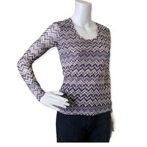 Madison Studio Sheer abstract Shirt